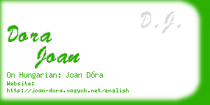 dora joan business card